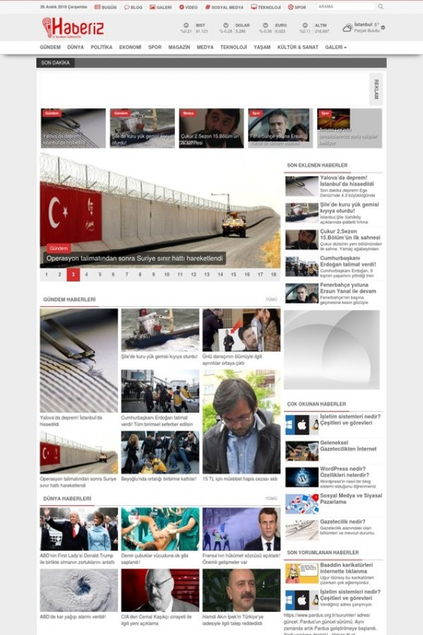 Haberiz.com - Uçtan uca yönetim